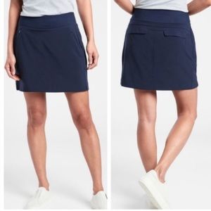 Athleta Soho Skort Athletic Skirt Shorts Navy Blue 12